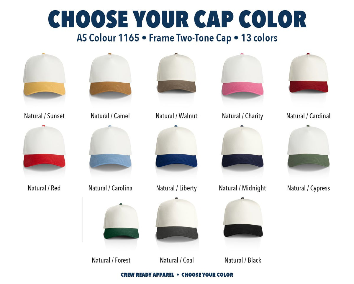 AS Colour Frame Two-Tone Cap color chart