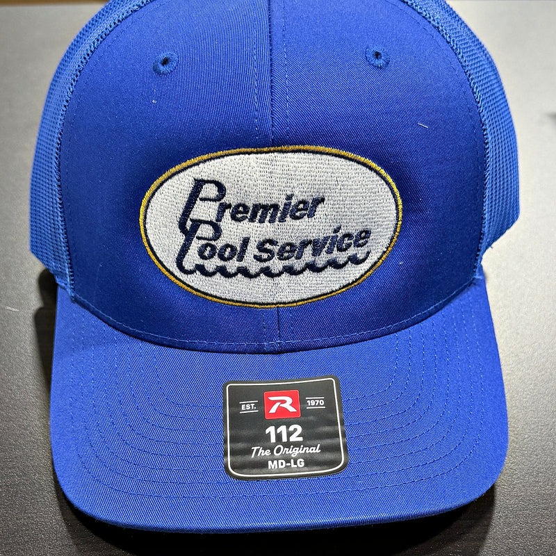 Pool service caps, embroidered