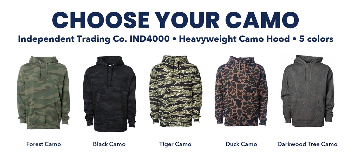 Independent Heavyweight Camo Hood camo chart