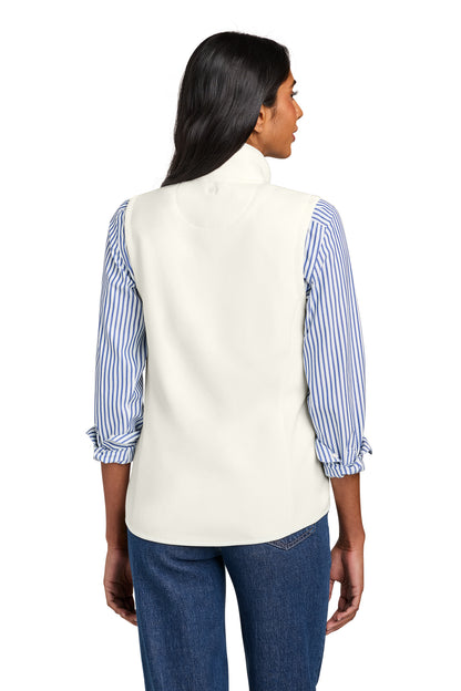 Brooks Brothers Women's Fleece Vest in Off White, back view