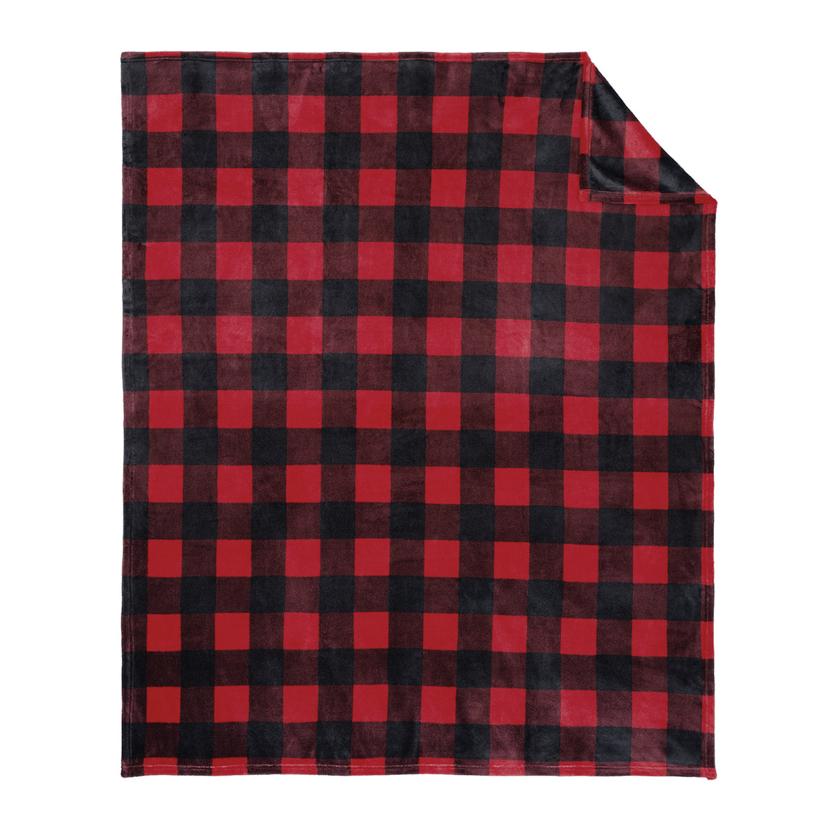 Port Authority BP31 Ultra Plush Blanket in Buffalo Plaid, open