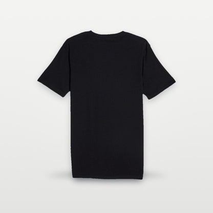 Back of a plain black Lane Seven Deluxe Tee