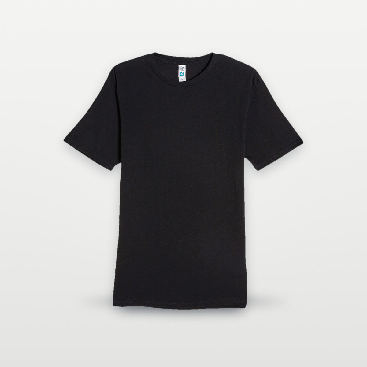 Front of a plain black Lane Seven Deluxe Tee