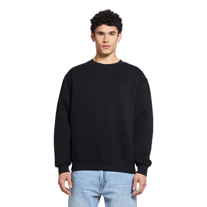 Lane Seven Premium Crewneck Sweatshirt in Black, worn, front