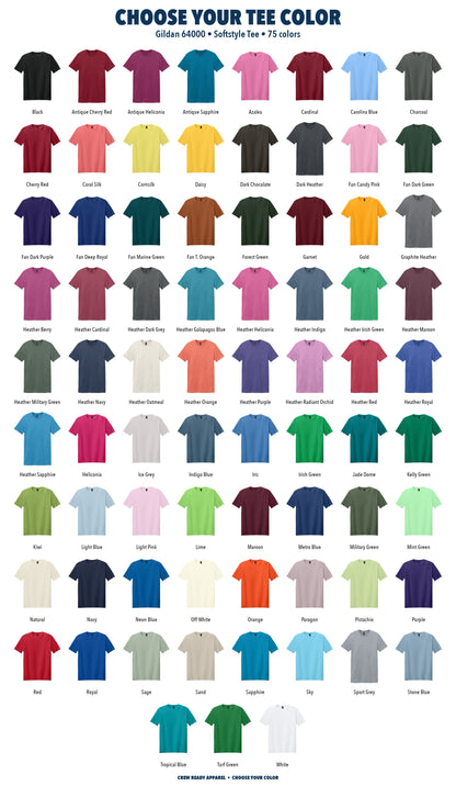 Gildan Softstyle Tee color chart