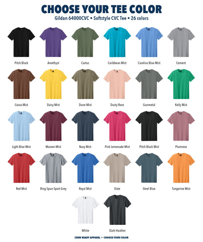 Gildan Softstyle CVC Tee color chart