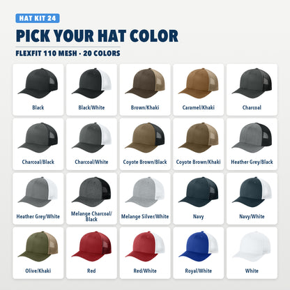 Flexfit 110 Mesh hat colors, 20 colors