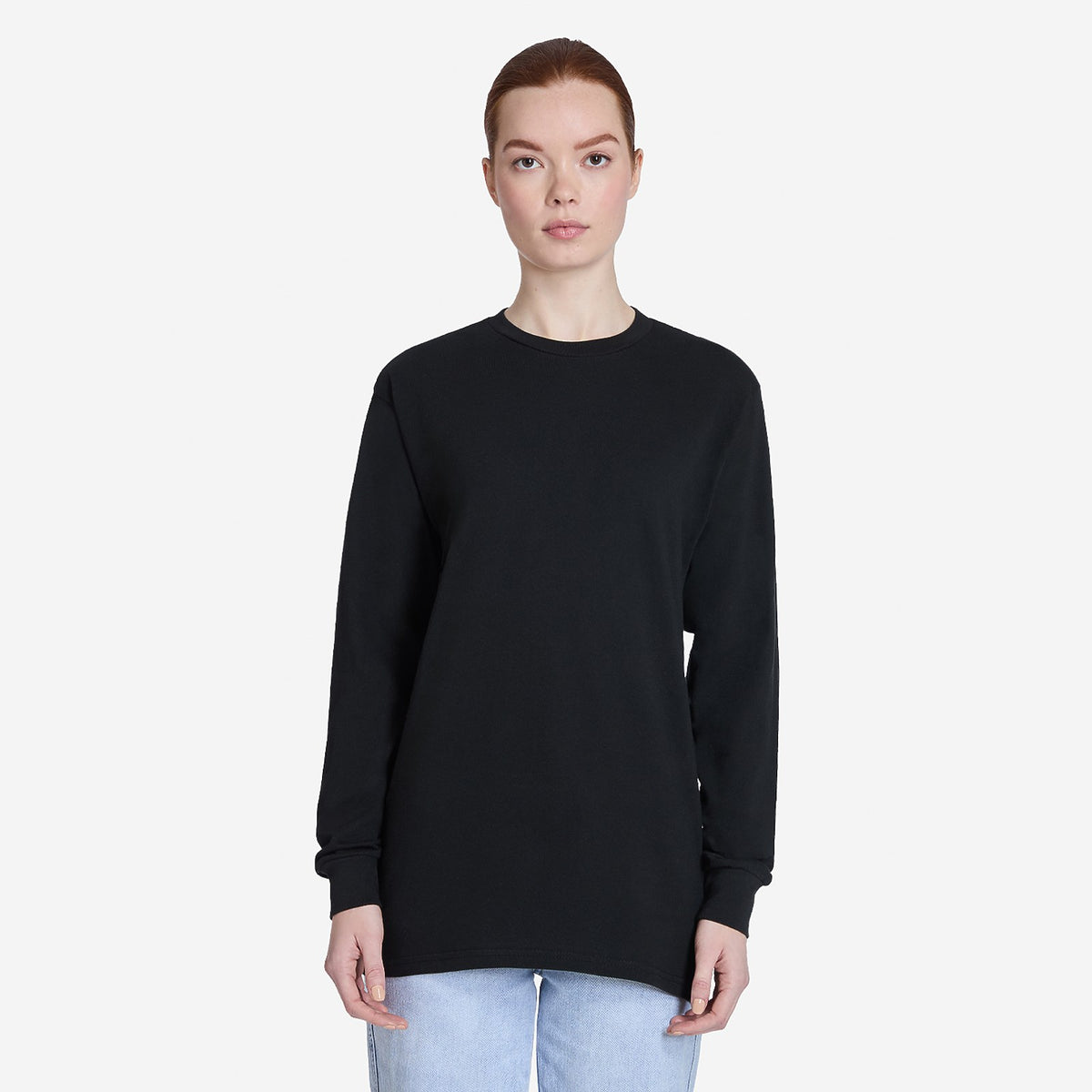 Lane Seven Heavyweight Long Sleeve Tee with a logo