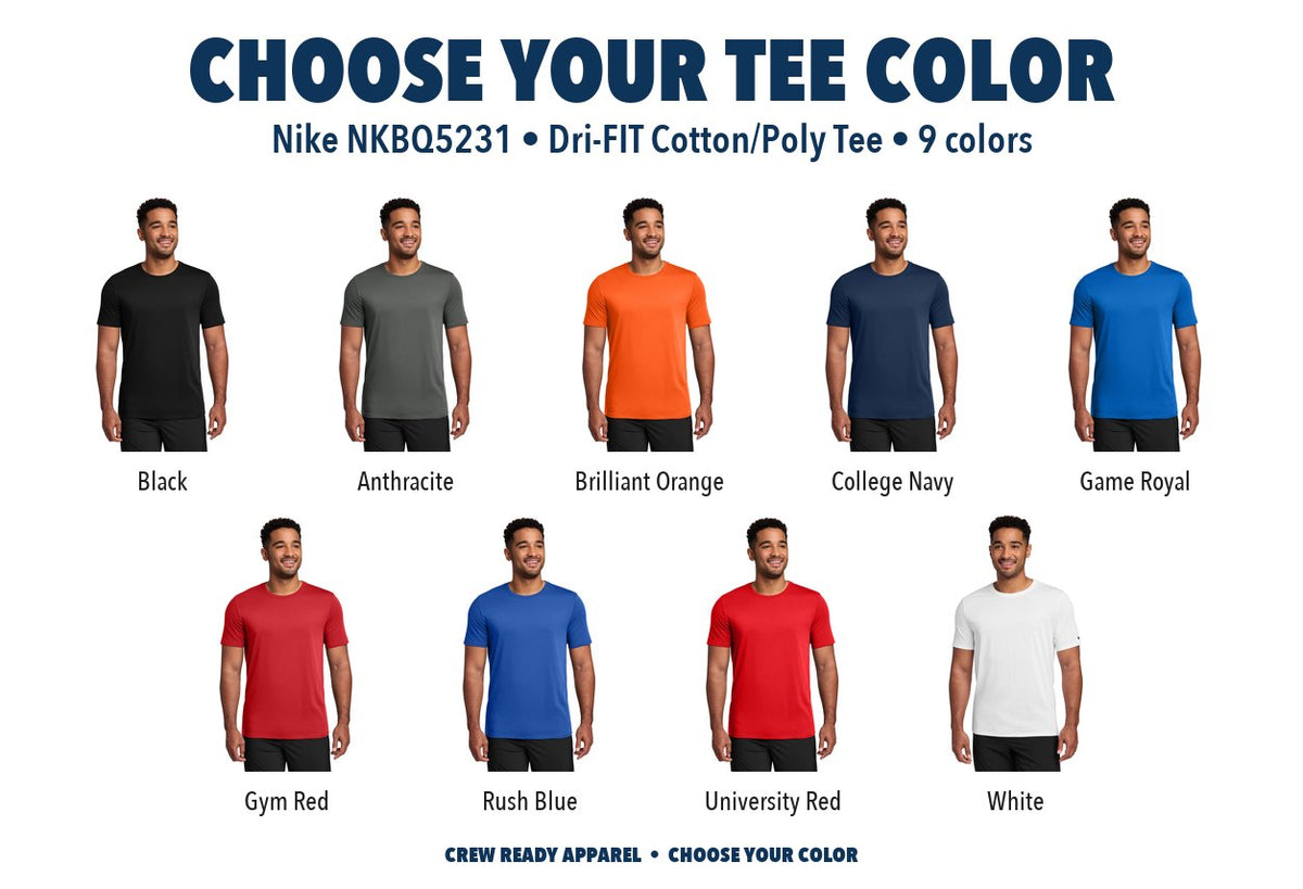 Nike Dri-FIT Cotton/Poly Tee color chart