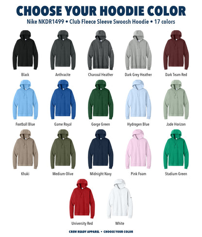 Nike Club Fleece Sleeve Swoosh Hoodie color chart