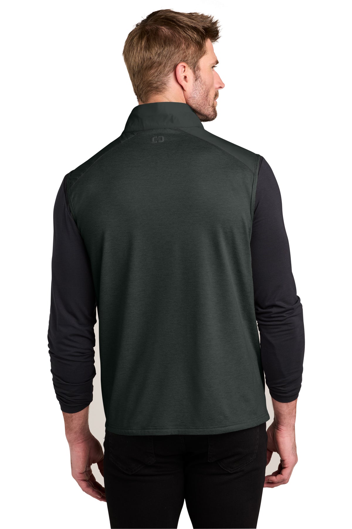 OGIO Driveline Hybrid Vest in Blacktop, back view