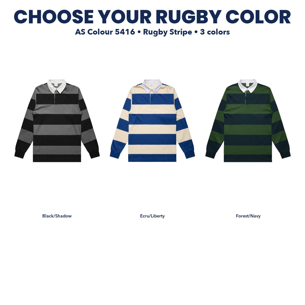 AS Colour Rugby Stripe color chart