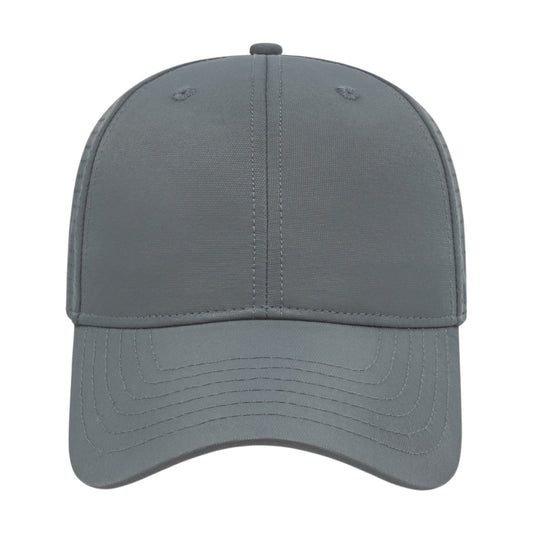 Blank gray Cap America i7038 Perforated Polyester Cap, front view