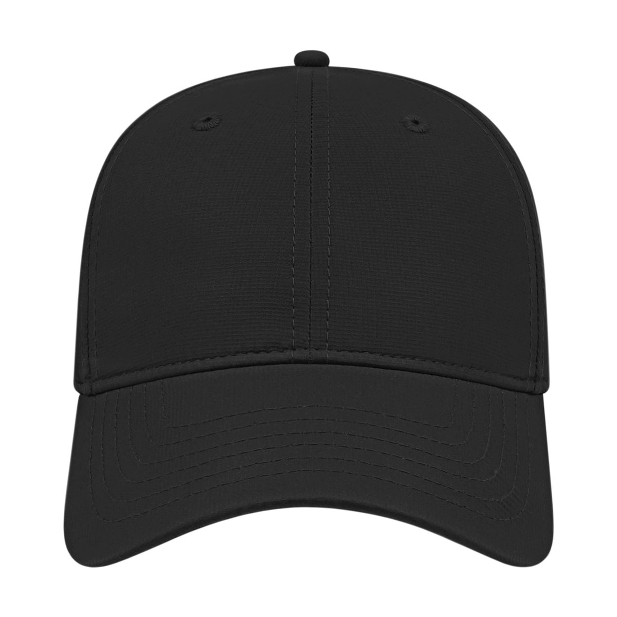 Blank black Cap America i8522 Premium Athletic Cap, front view