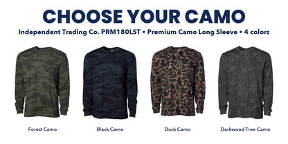 Independent Camo Long Sleeve camo chart