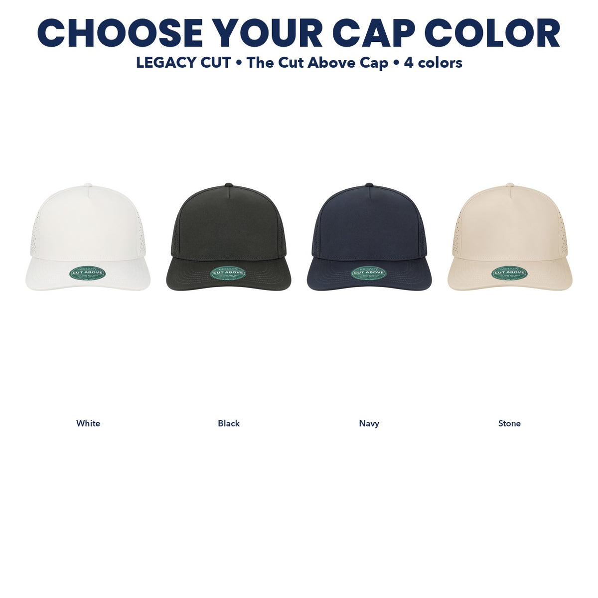 Legacy Cut Above Cap color chart