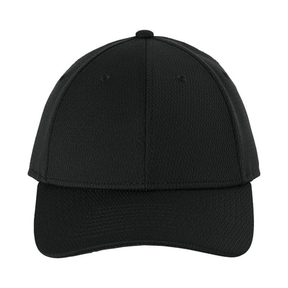 Blank black New Era NE209 Performance Dash adjustable cap, front view