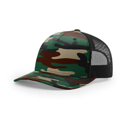 Richardson 112PFP camo trucker cap side view