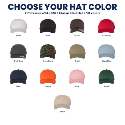 YP Classics Classic Dad Hat color chart